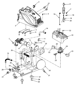 Part Location Diagram of FP018900AV Campbell Hausfeld Shroud Kit For